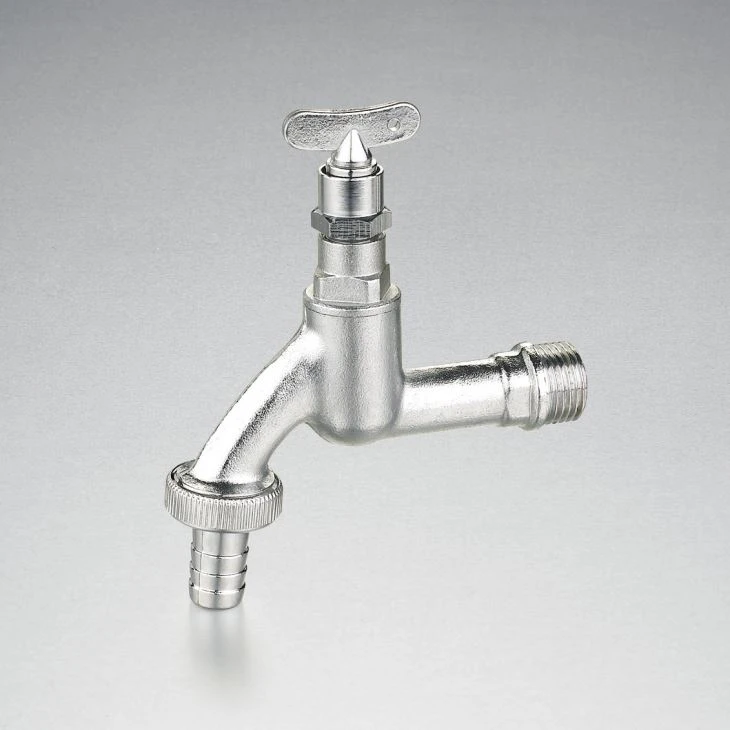 POLISHING PLATED BRASS FAUCETS LONG NECK BIBCOCK WITH WATER SILENCER